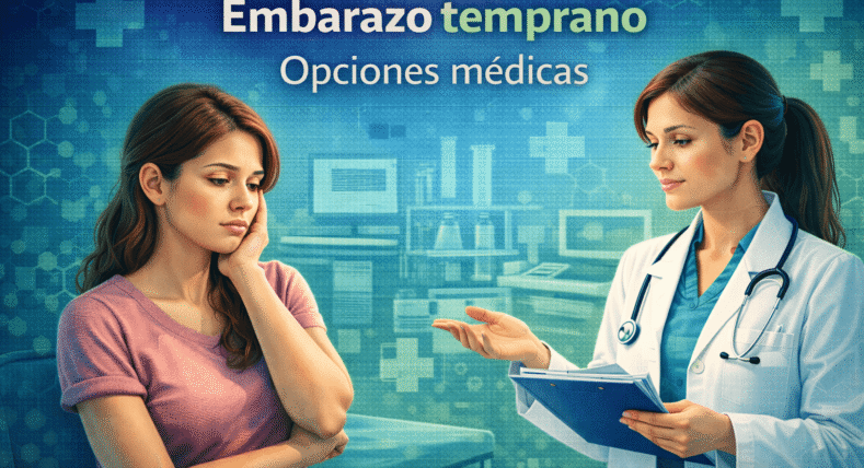 Consulta médica sobre embarazo temprano