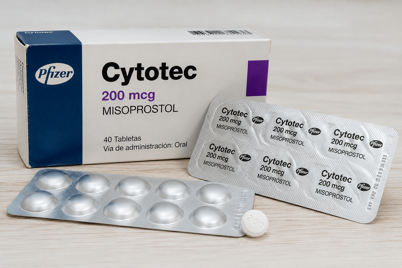Misoprostol 200mcg Tableta Blíster 10 unidades